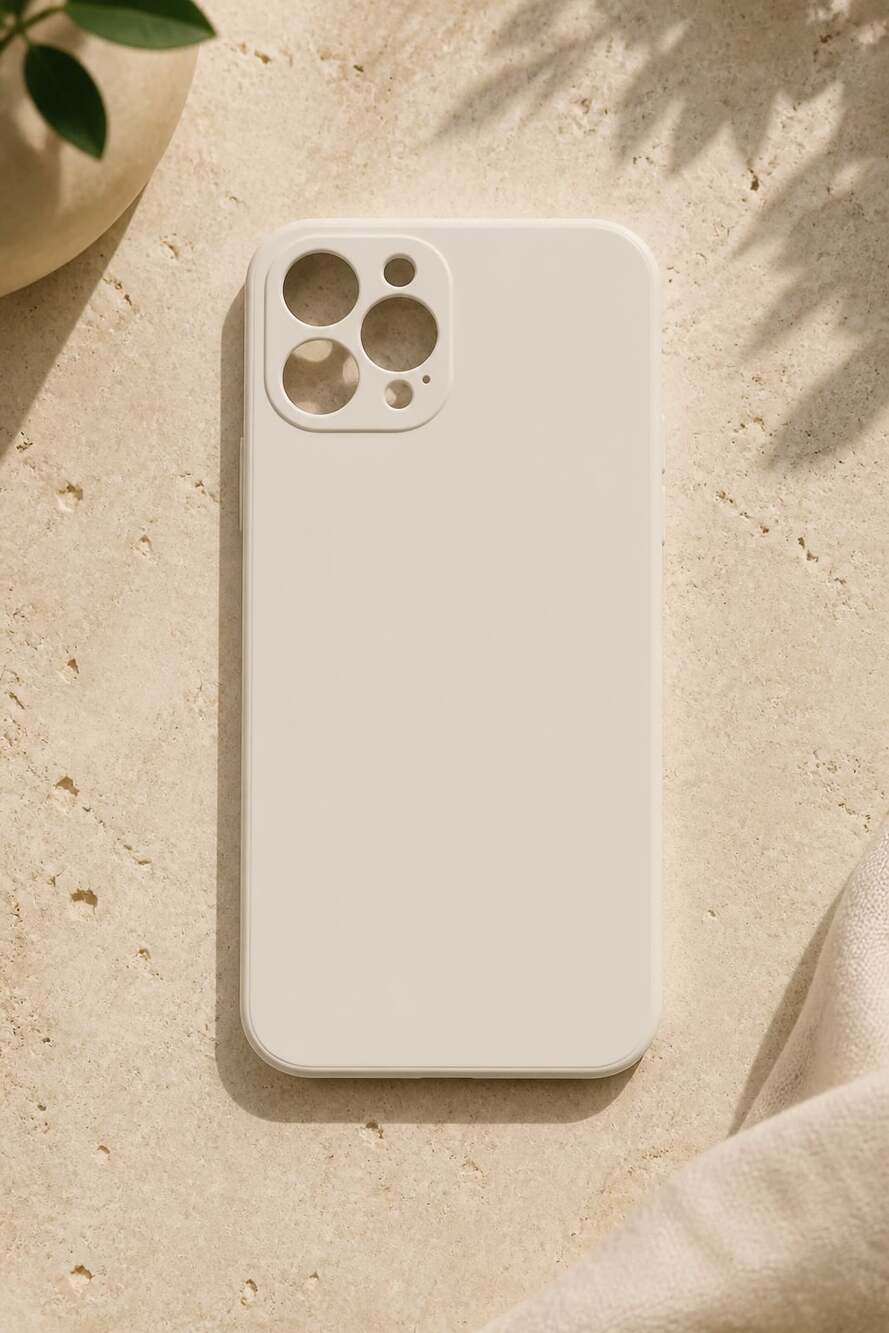 Liquid Silicone Phone Case for iPhone 11 Pro Max Antique White Solid